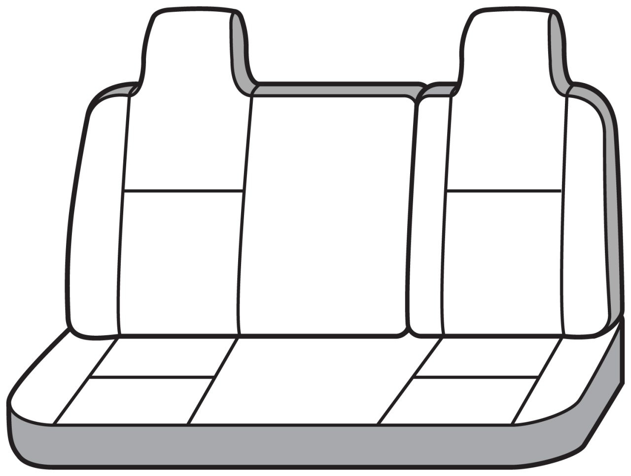 Covercraft SeatSaver Custom Seat Cover - Polycotton Charcoal (SS7383PCCH) — front view