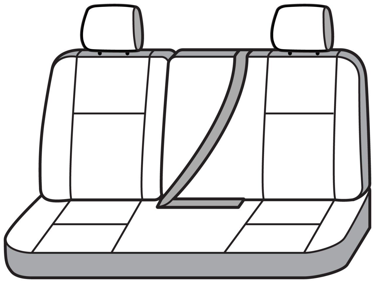 Covercraft SeatSaver Custom Seat Cover - Polycotton Misty Grey (SS7369PCCT) — front view