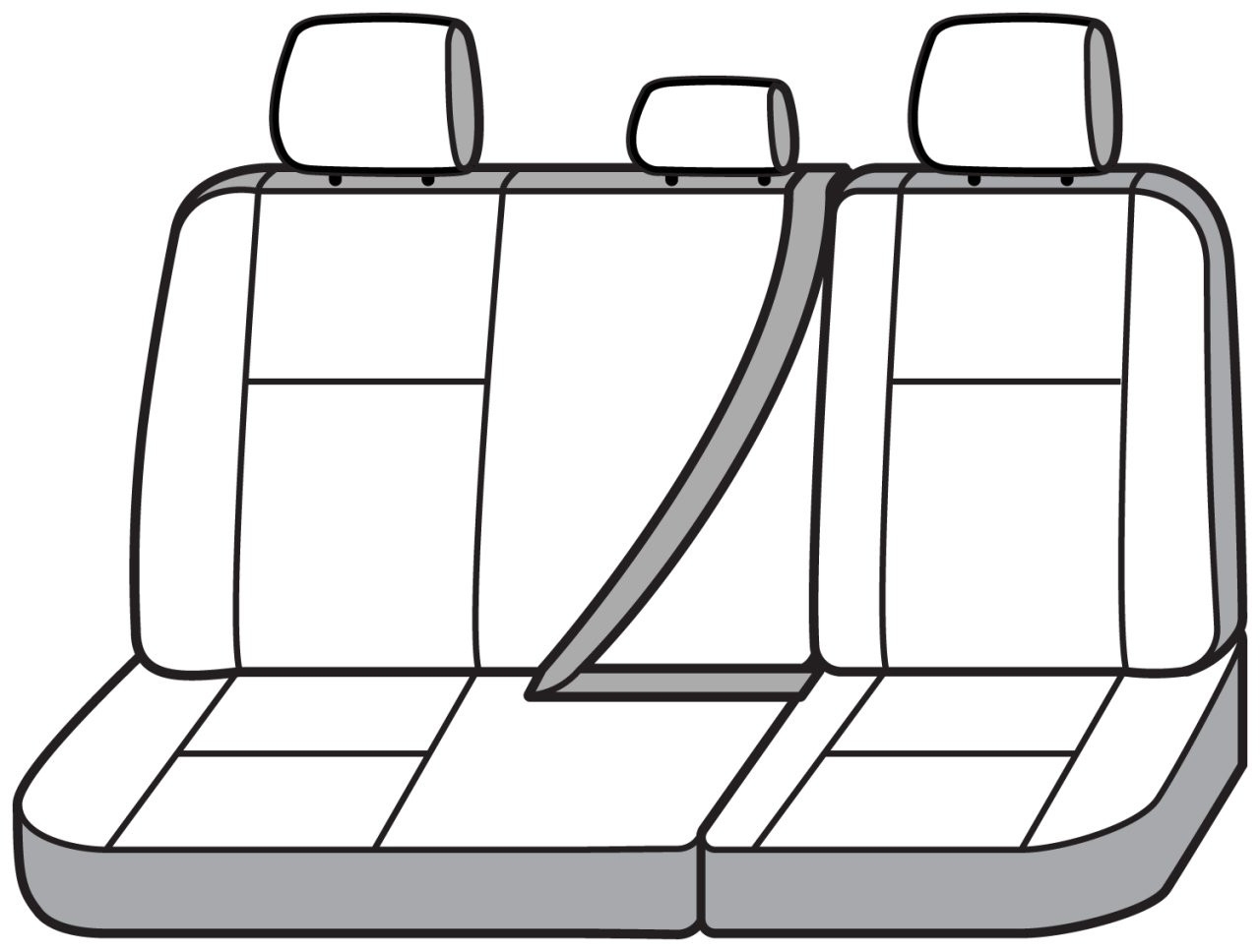 Covercraft SeatSaver Custom Seat Cover - Polycotton Misty Grey (SS7356PCCT) — front view