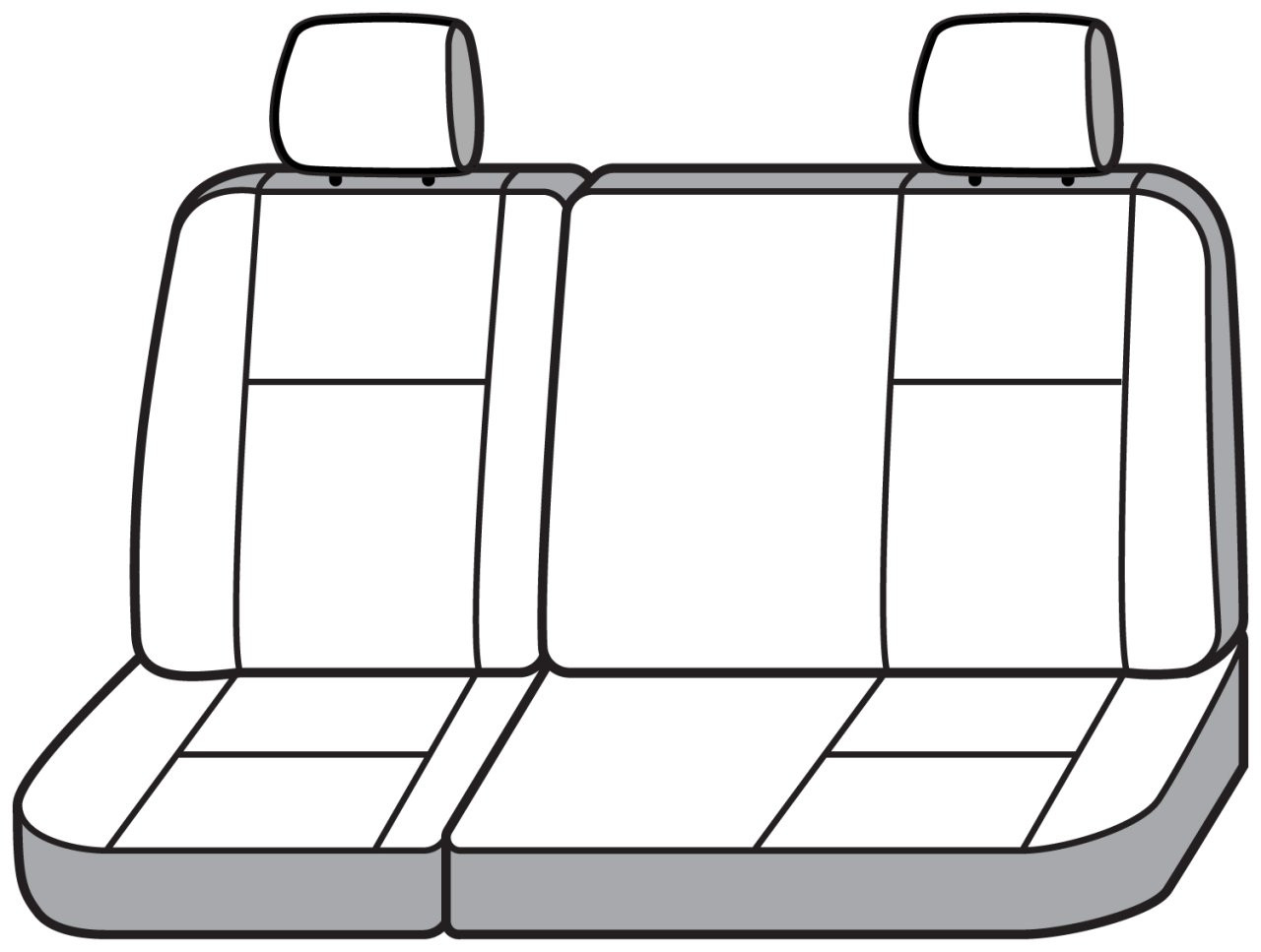 Covercraft SeatSaver Custom Seat Cover - Waterproof Grey (SS7349WFGY) — front view