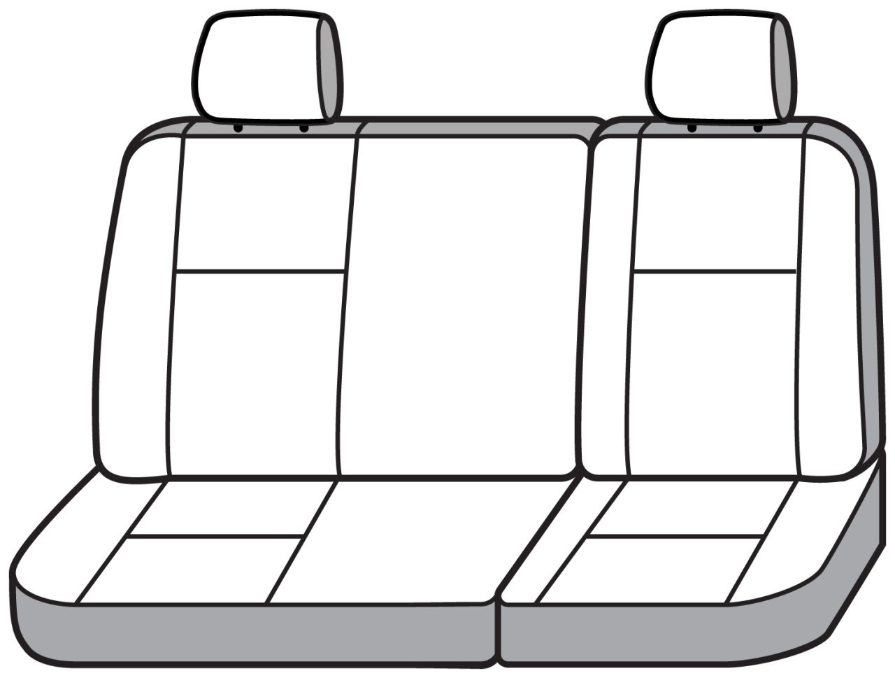 Covercraft SeatSaver Custom Seat Cover - Polycotton Charcoal (SS7378PCCH) — front view