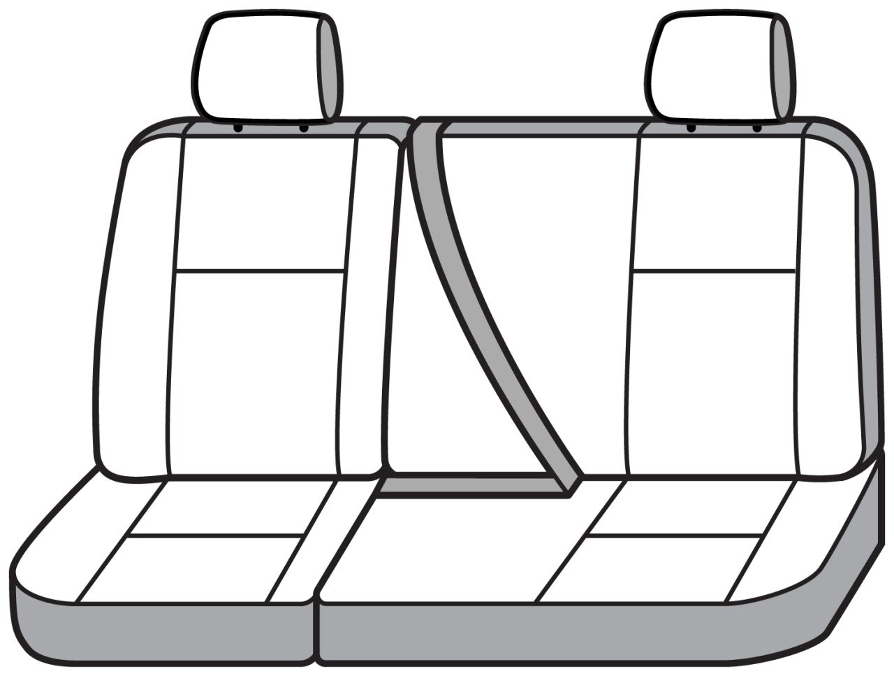 Covercraft SeatSaver Custom Seat Cover - Polycotton Misty Grey (SS7396PCCT) — front view