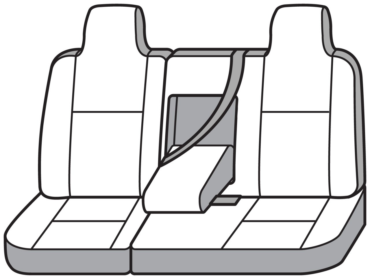 Covercraft SeatSaver Custom Seat Cover - Polycotton Grey (SS7394PCGY) — front view