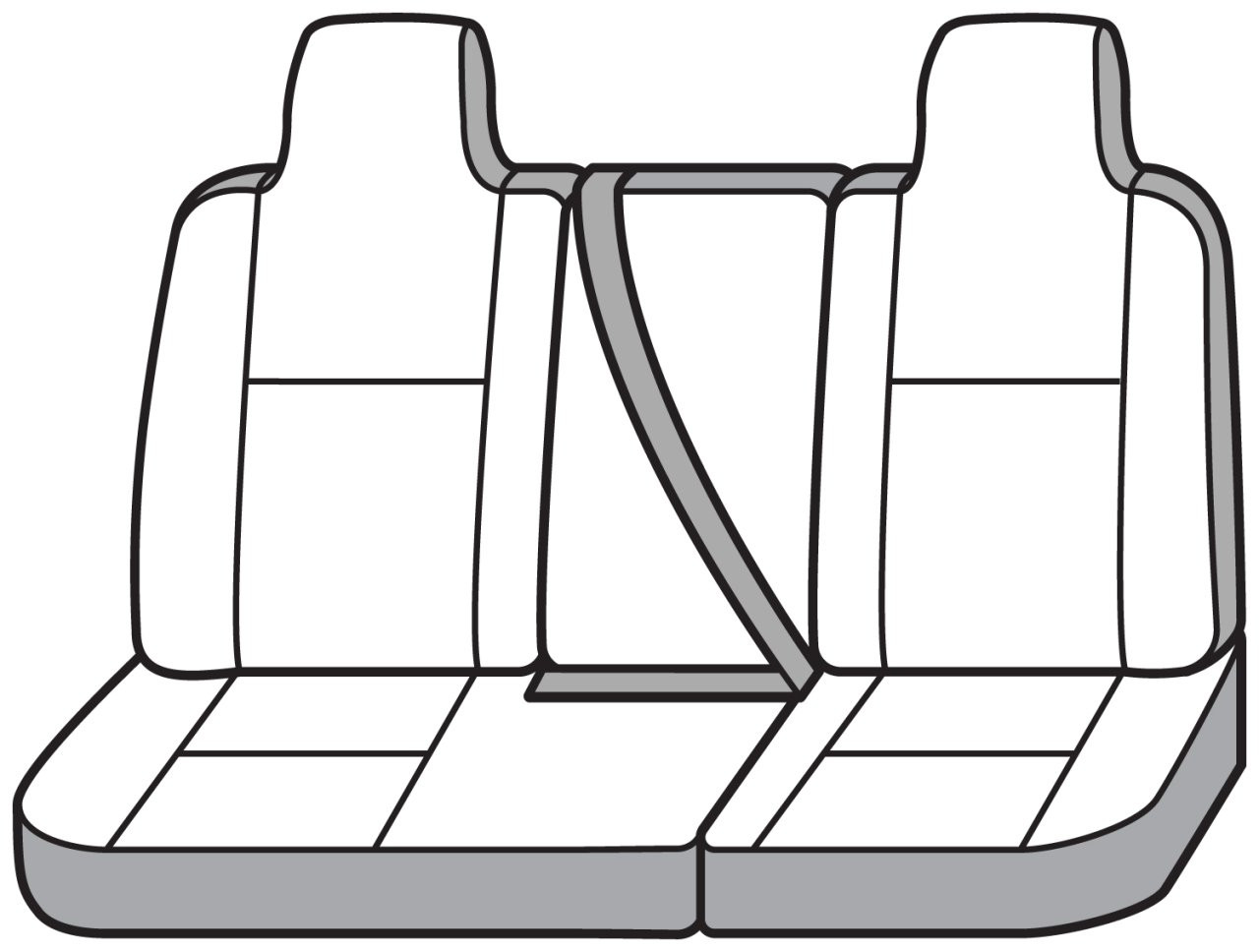Covercraft SeatSaver Custom Seat Cover - Polycotton Misty Grey (SS7406PCCT) — front view