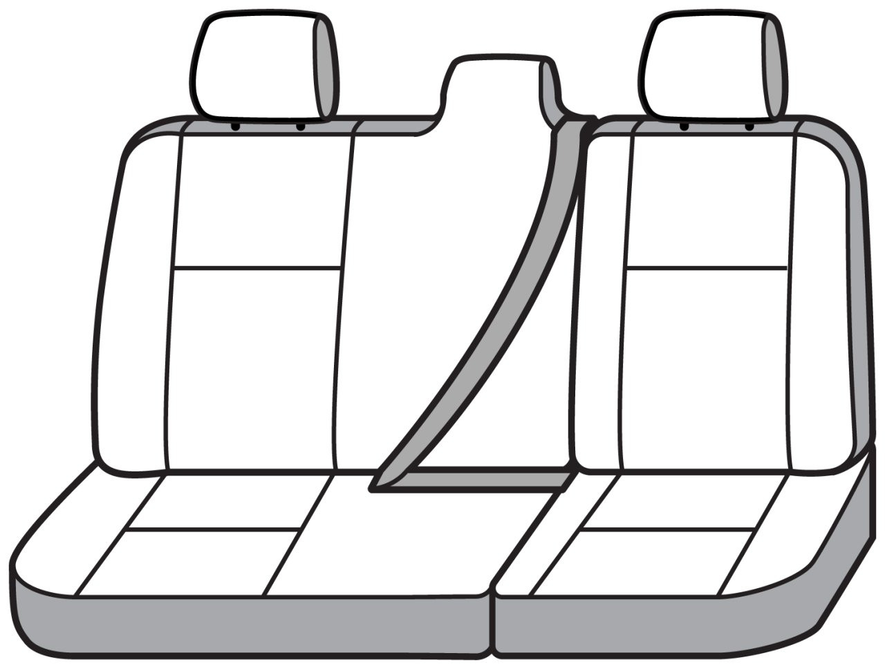 Covercraft SeatSaver Custom Seat Cover - Waterproof Grey (SS7417WFGY) — front view