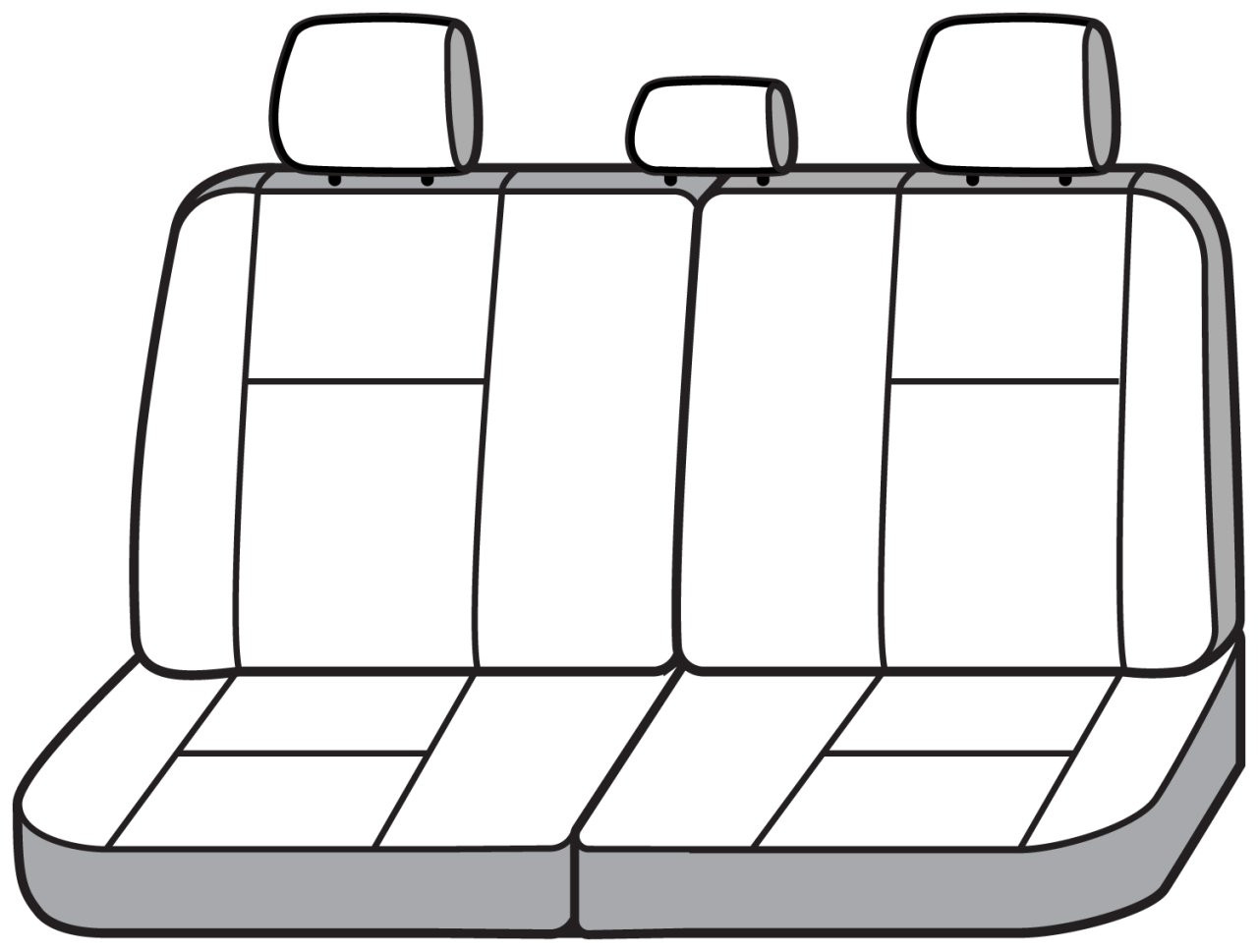 Covercraft SeatSaver Custom Seat Cover - Polycotton Misty Grey (SS7393PCCT) — front view