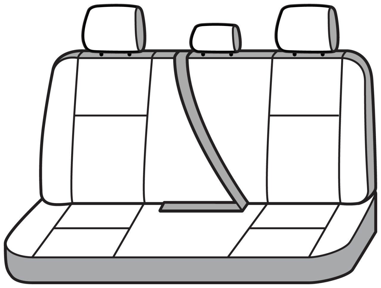Covercraft SeatSaver Custom Seat Cover - Polycotton Charcoal (SS7418PCCH) — front view