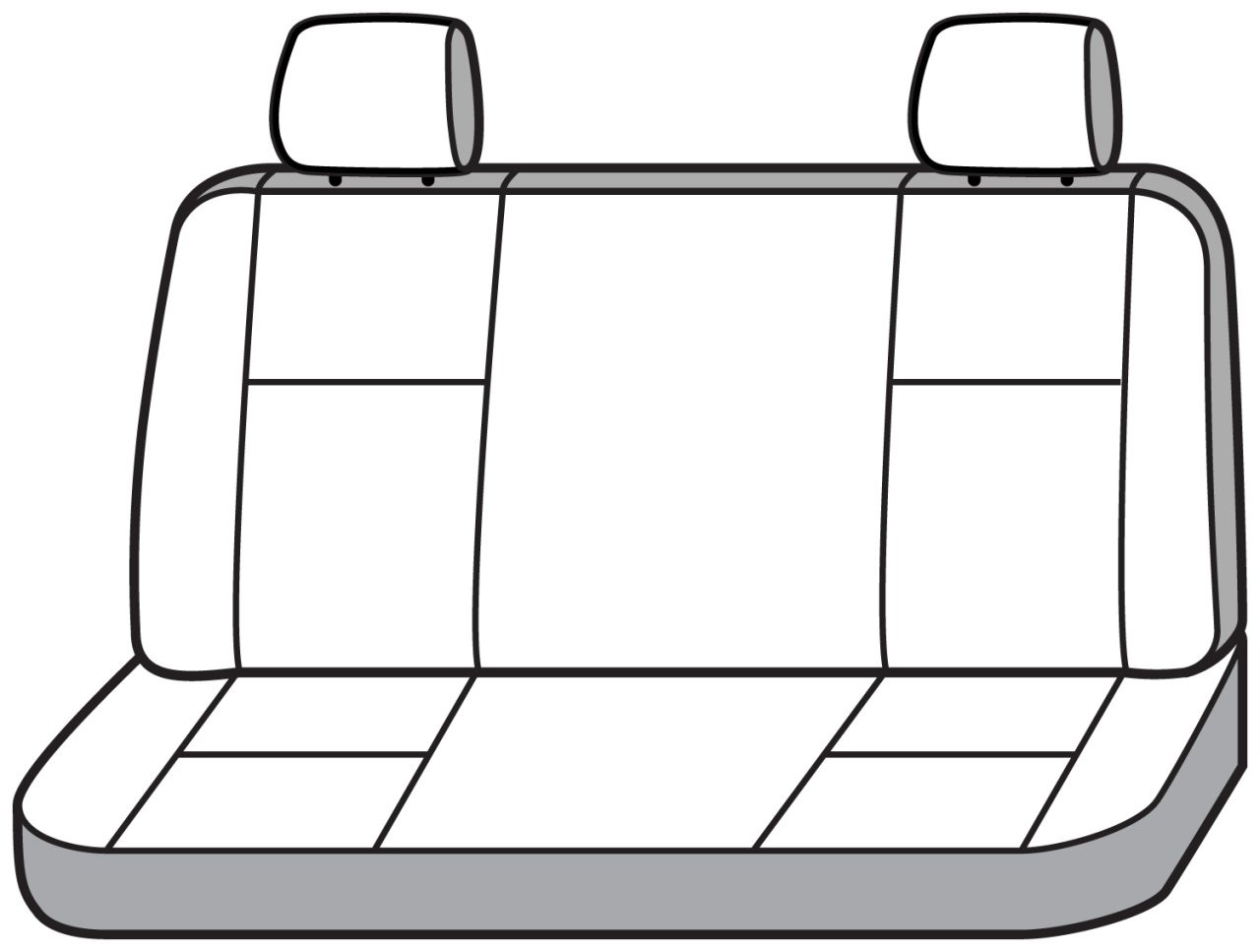 Covercraft SeatSaver Custom Seat Cover - Polycotton Charcoal (SS7400PCCH) — front view