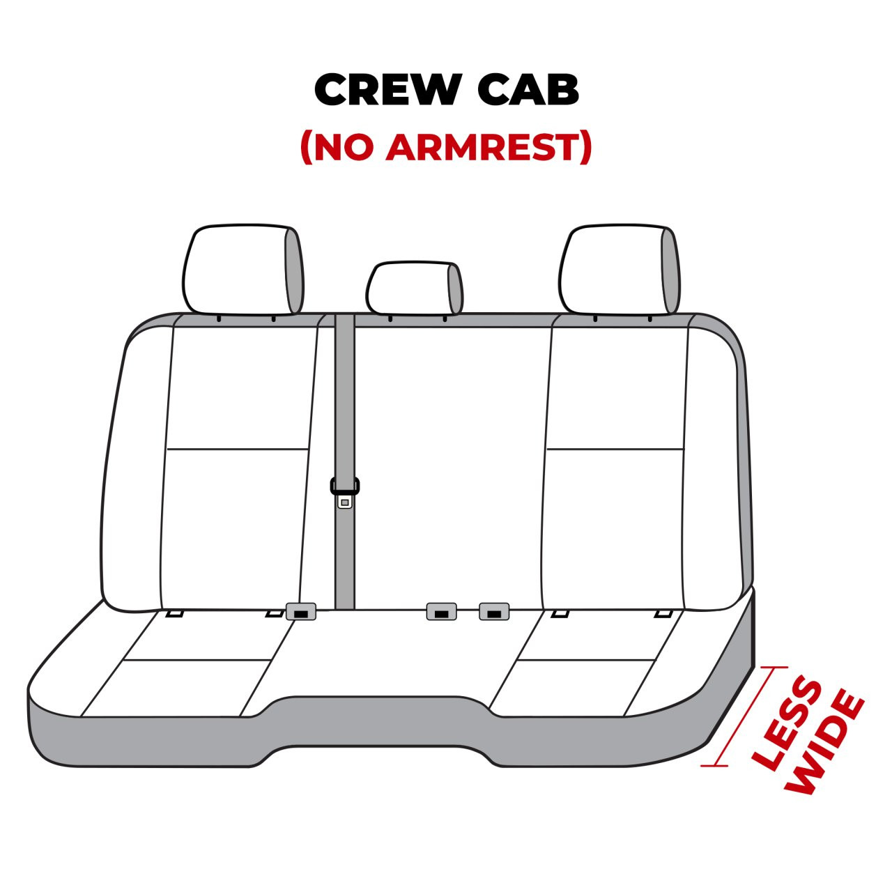 Covercraft SeatSaver Custom Seat Cover - Waterproof Black (SS7432WFBK) — front view