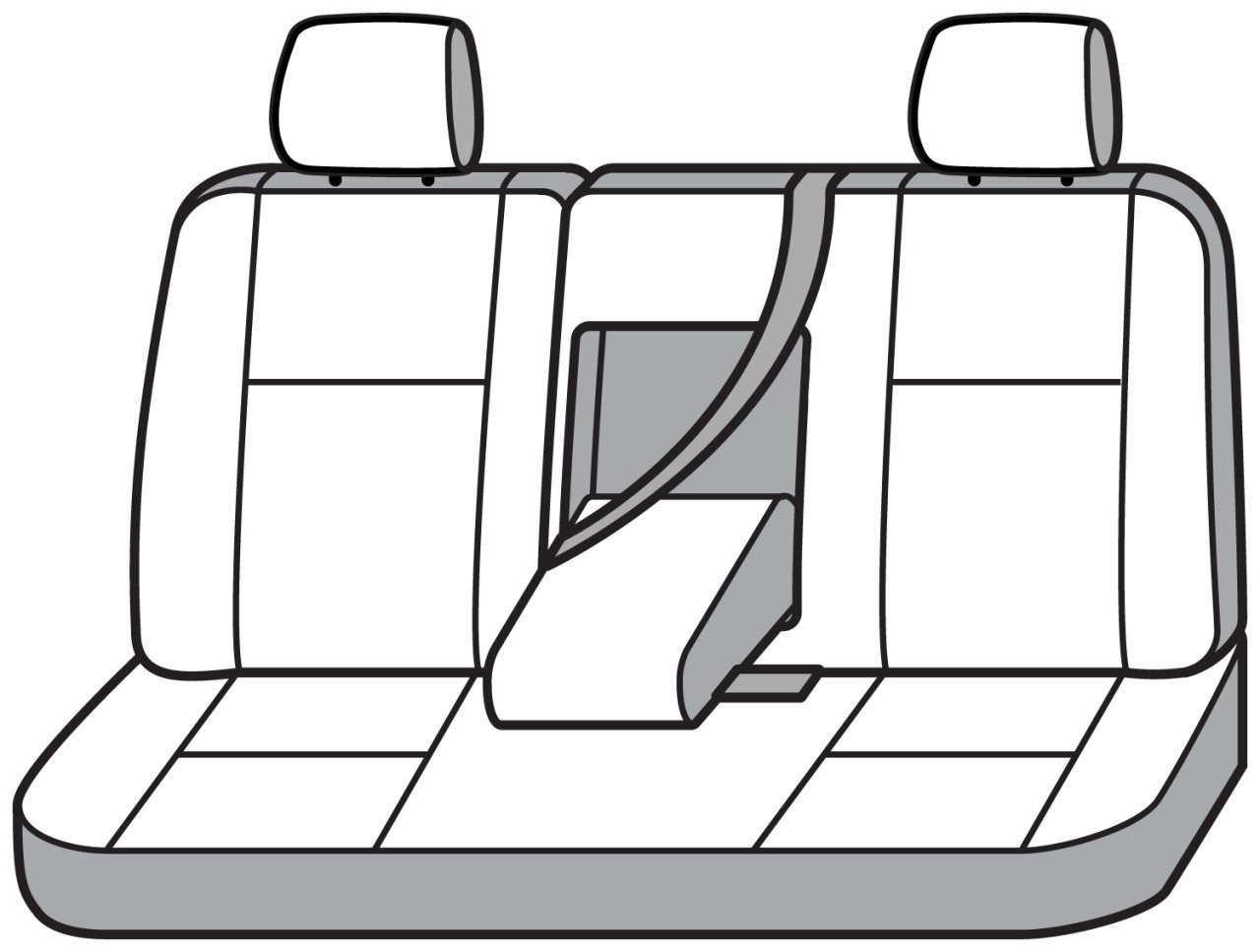 Covercraft SeatSaver Custom Seat Cover - Polycotton Misty Grey (SS7453PCCT) — front view