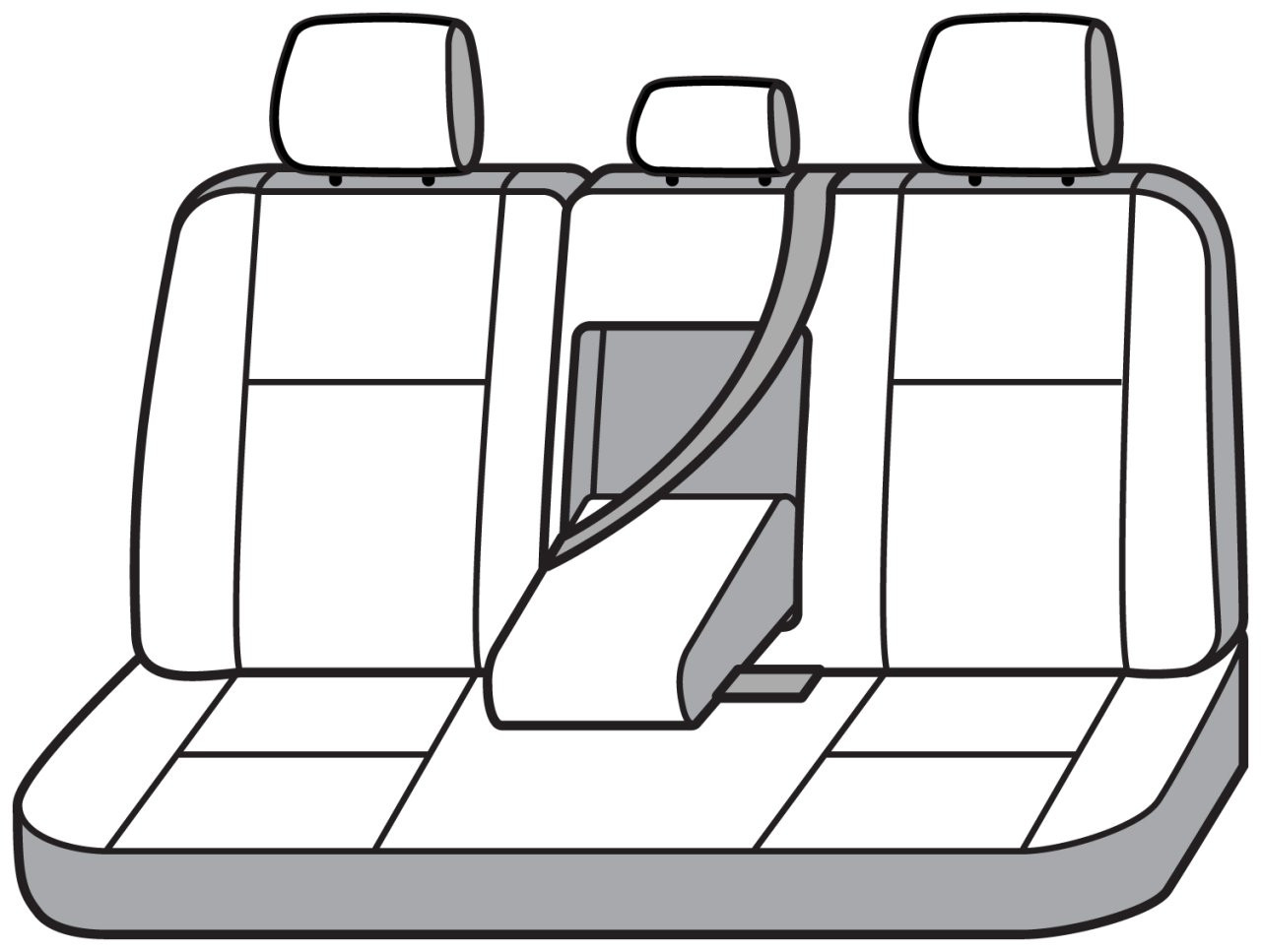 Covercraft SeatSaver Custom Seat Cover - Polycotton Charcoal (SS7466PCCH) — front view