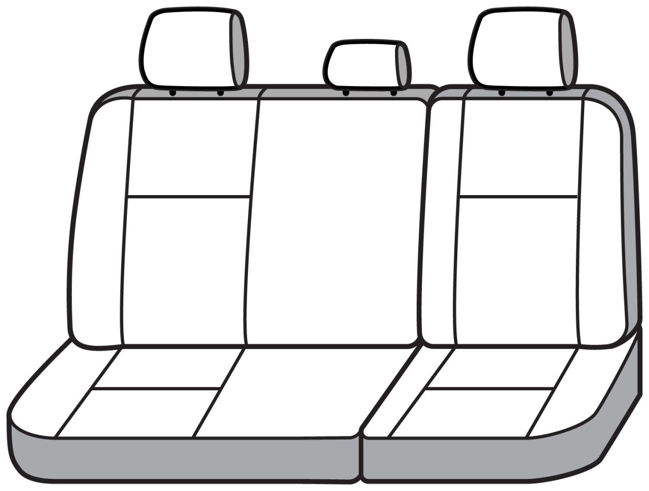 Covercraft SeatSaver Custom Seat Cover - Polycotton Misty Grey (SS7464PCCT) — front view