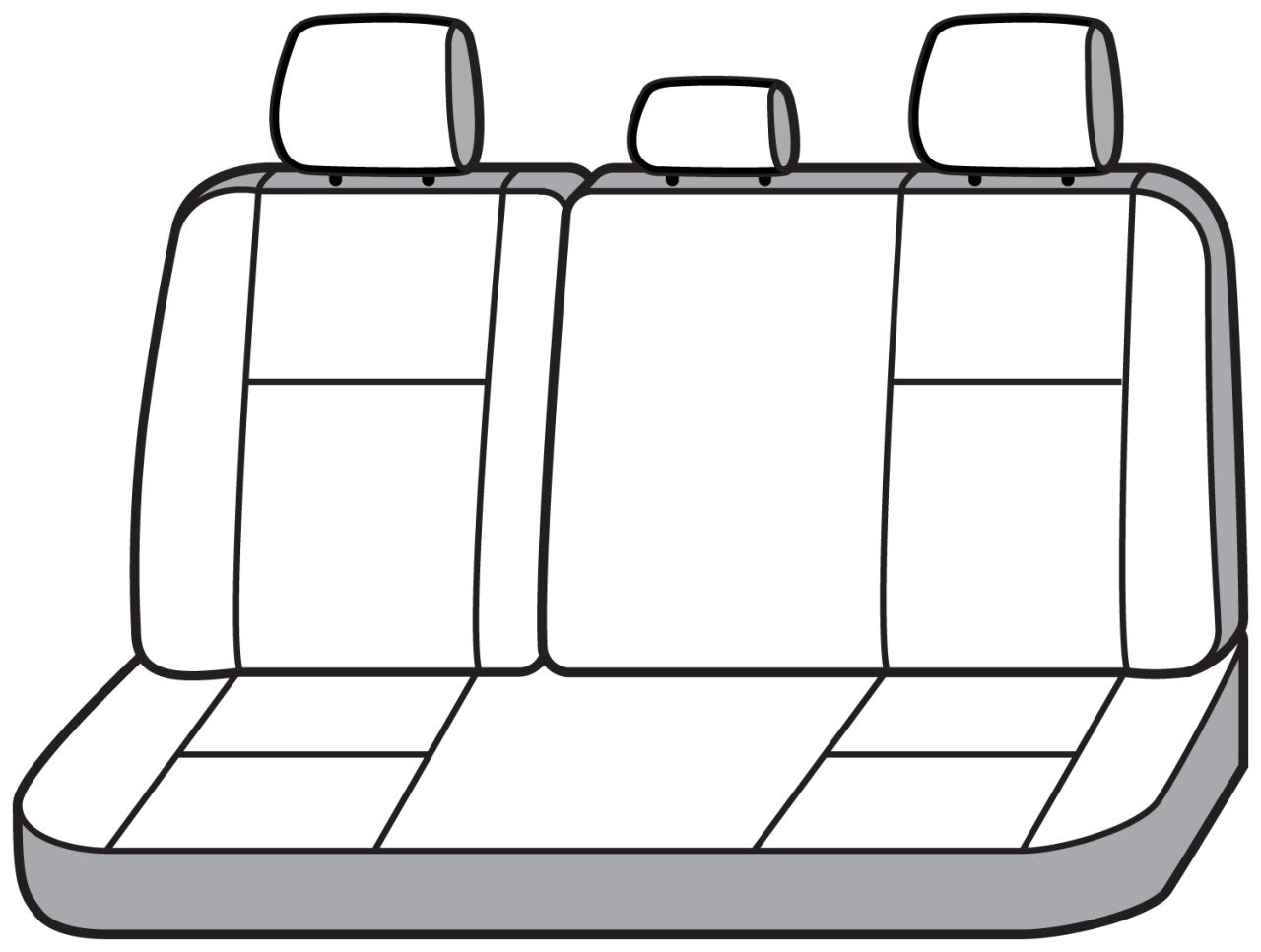 Covercraft SeatSaver Custom Seat Cover - Polycotton Misty Grey (SS7481PCCT) — front view