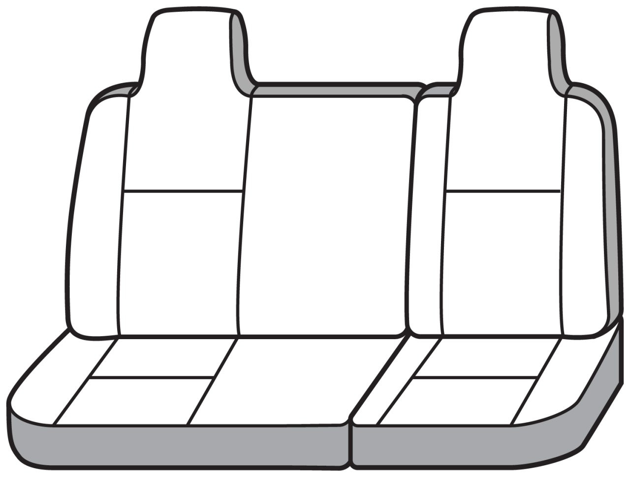Covercraft SeatSaver Custom Seat Cover - Polycotton Misty Grey (SS7470PCCT) — front view