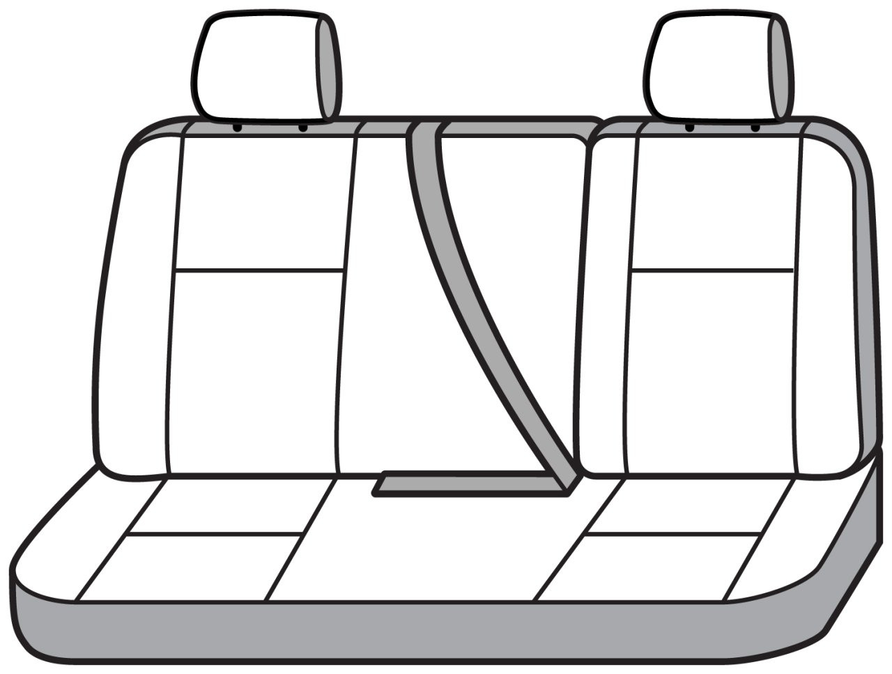 Covercraft SeatSaver Custom Seat Cover - Waterproof Grey (SS7541WFGY) — front view