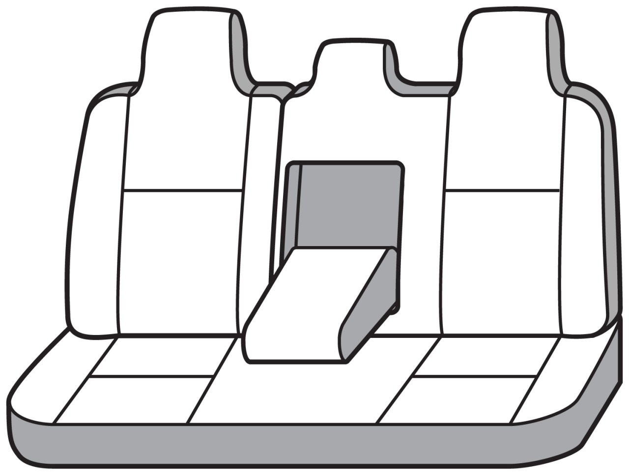 Covercraft SeatSaver Custom Seat Cover - Waterproof Grey (SS7586WFGY) — front view