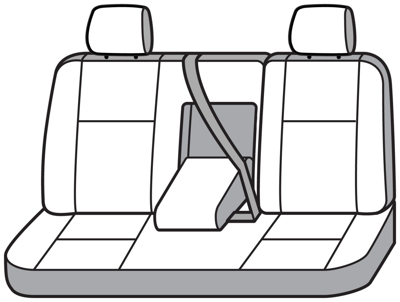 Covercraft SeatSaver Custom Seat Cover - Polycotton Misty Grey (SS7572PCCT) — front view