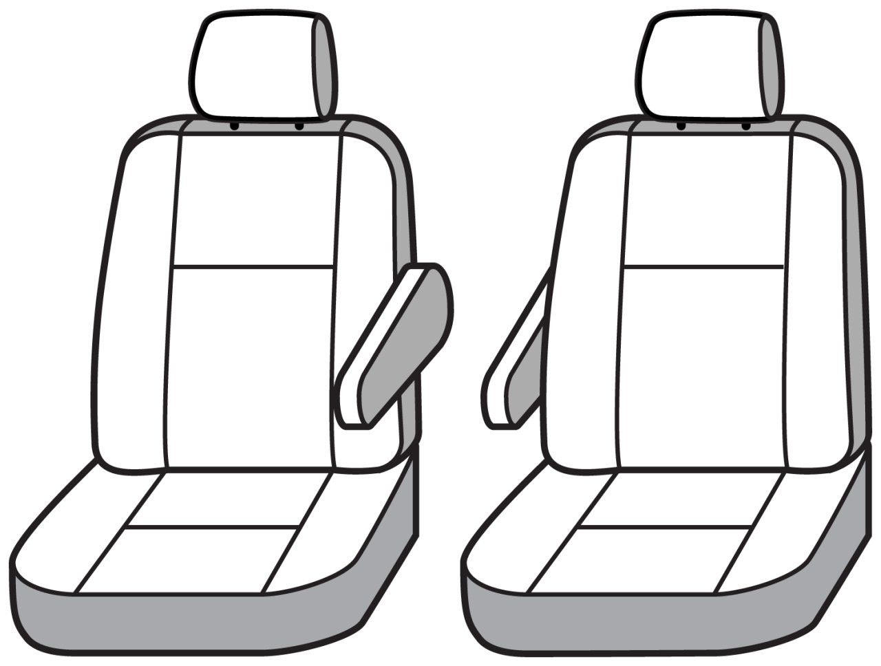 Covercraft SeatSaver Custom Seat Cover - Waterproof Black (SS7600WFBK) — front view