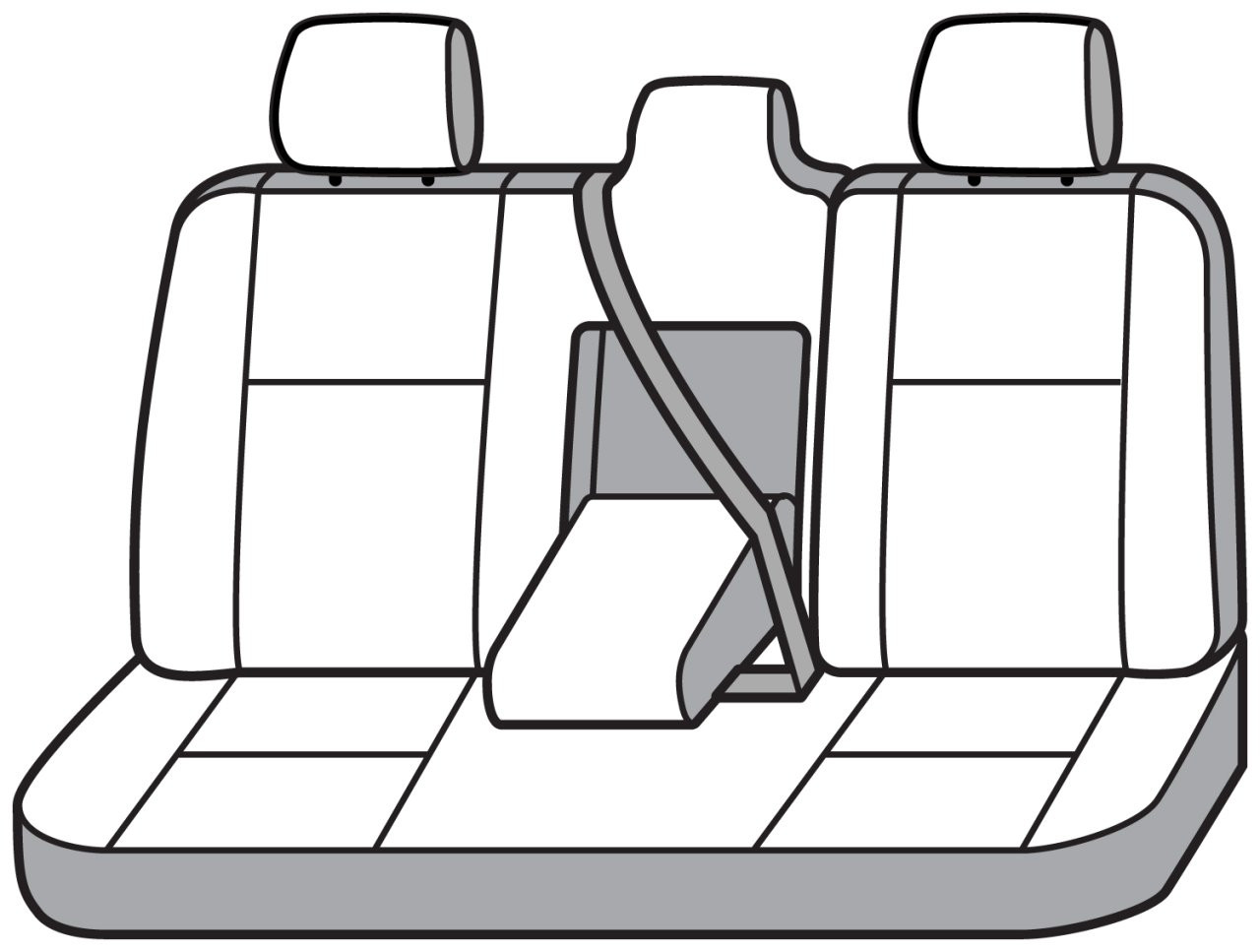 Covercraft SeatSaver Custom Seat Cover - Waterproof Grey (SS7591WFGY) — front view