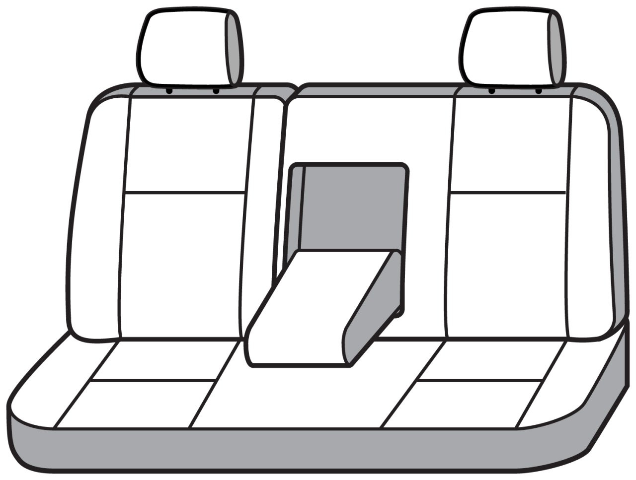 Covercraft SeatSaver Custom Seat Cover - Polycotton Misty Grey (SS7588PCCT) — front view