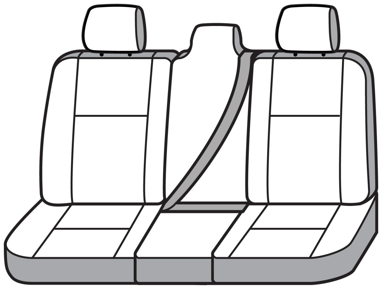 Covercraft SeatSaver Custom Seat Cover - Waterproof Grey (SS8373WFGY) — front view