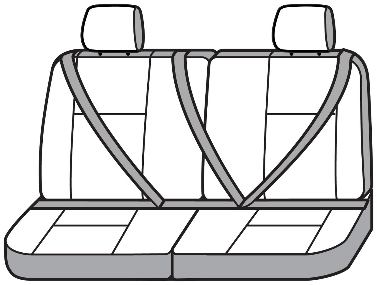 Covercraft SeatSaver Custom Seat Cover - Polycotton Charcoal (SS8369PCCH) — front view