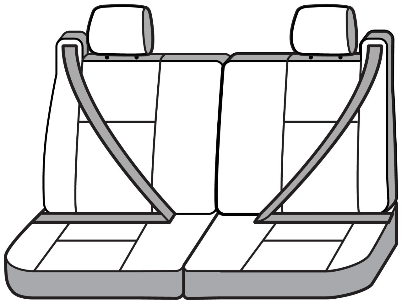 Covercraft SeatSaver Custom Seat Cover - Polycotton Misty Grey (SS8336PCCT) — front view