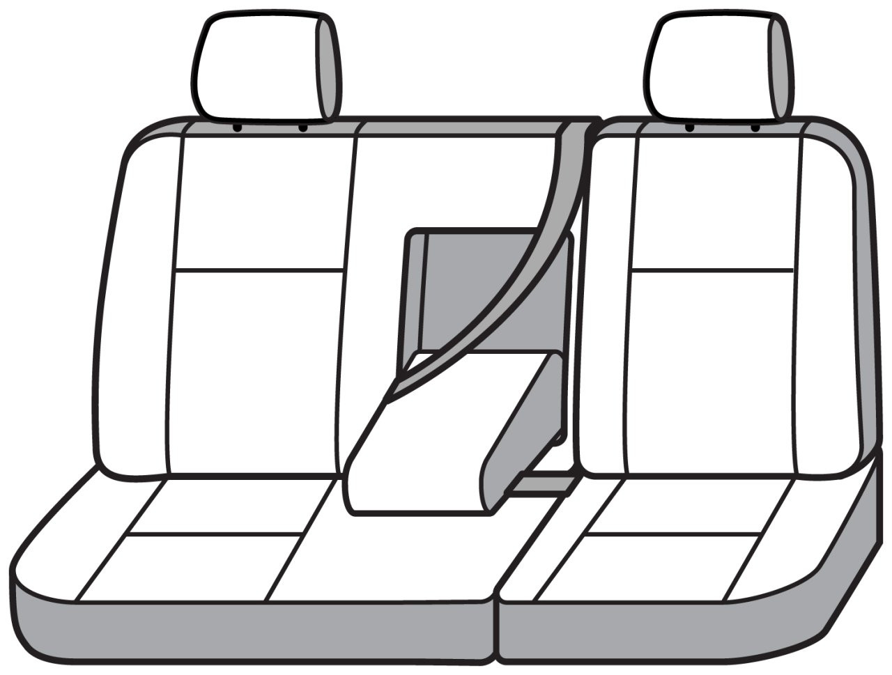Covercraft SeatSaver Custom Seat Cover - Polycotton Charcoal (SS8411PCCH) — front view