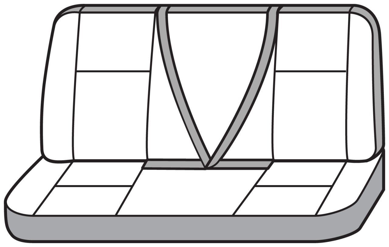 Covercraft SeatSaver Custom Seat Cover - Polycotton Misty Grey (SS8428PCCT) — front view