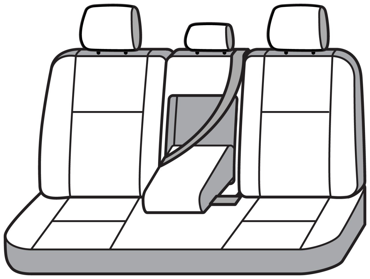 Covercraft SeatSaver Custom Seat Cover - Waterproof Grey (SS8467WFGY) — front view