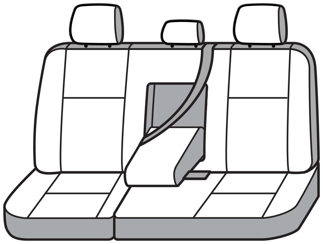 Covercraft SeatSaver Custom Seat Cover - Polycotton Misty Grey (SS8466PCCT) — front view