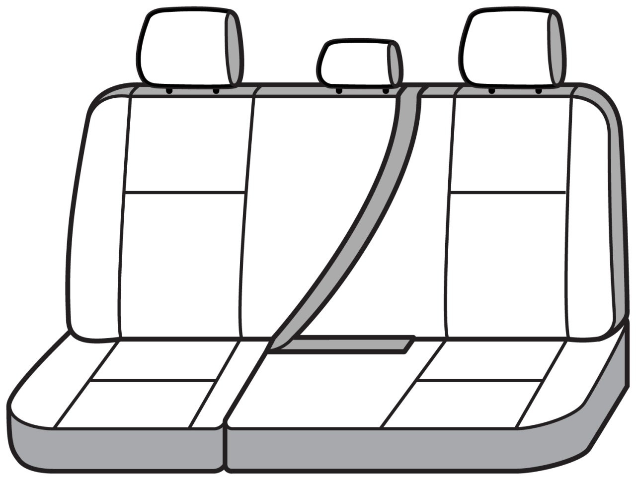 Covercraft SeatSaver Custom Seat Cover - Waterproof Black (SS8489WFBK) — front view