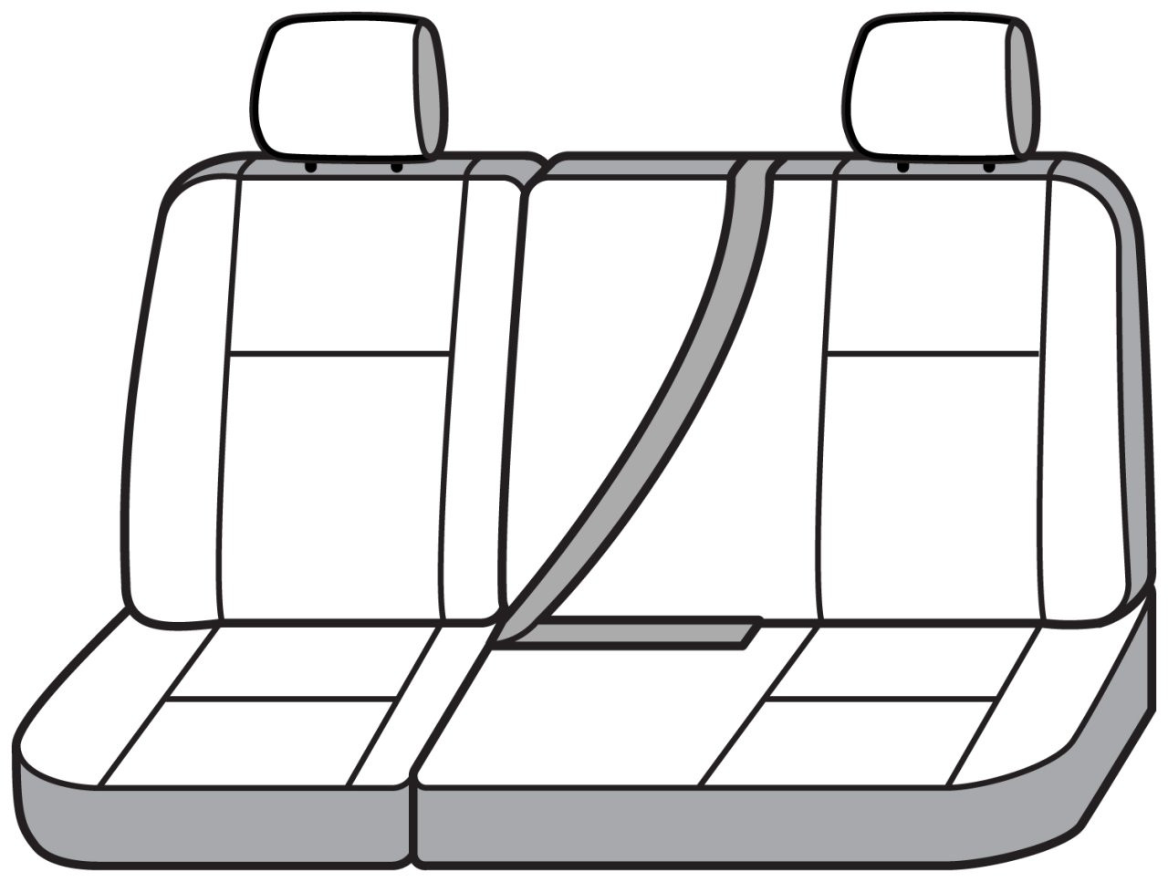 Covercraft SeatSaver Custom Seat Cover - Waterproof Grey (SS8477WFGY) — front view