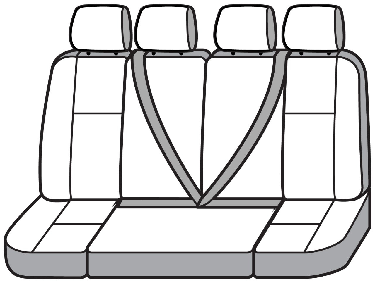 Covercraft SeatSaver Custom Seat Cover - Polycotton Grey (SS8480PCGY) — front view