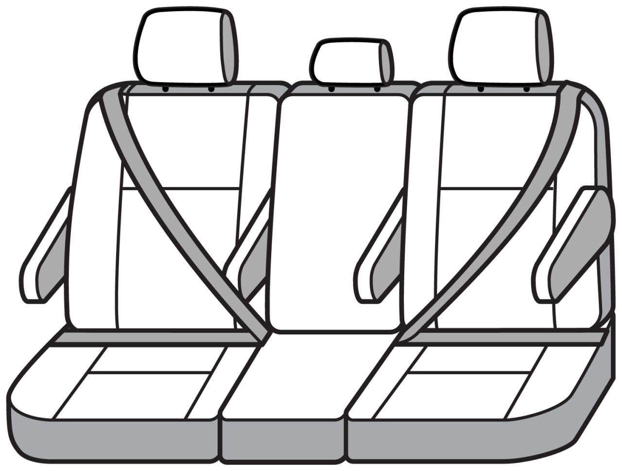 Covercraft SeatSaver Custom Seat Cover - Polycotton Misty Grey (SS8496PCCT) — front view