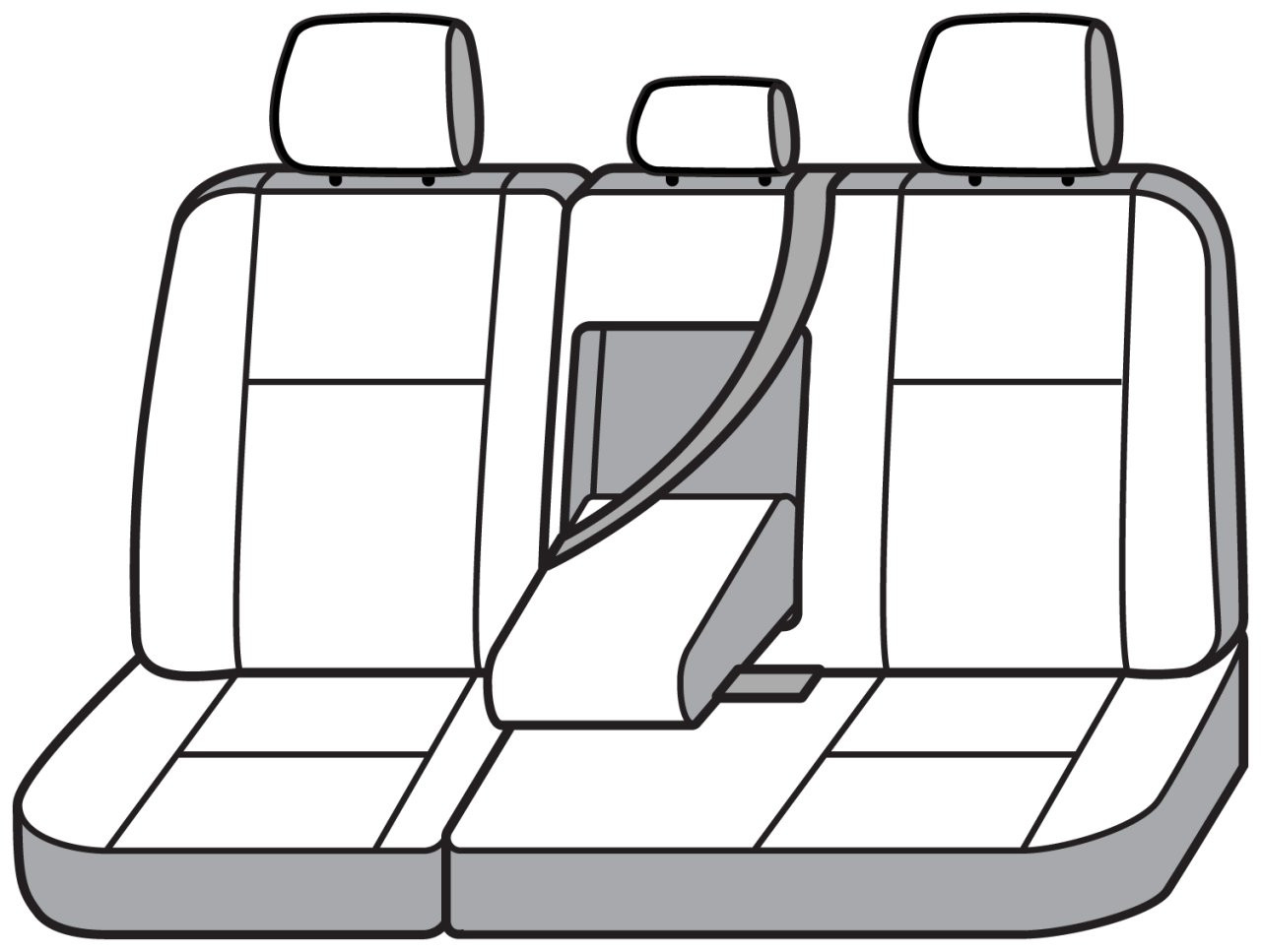 Covercraft SeatSaver Custom Seat Cover - Polycotton Grey (SS8504PCGY) — front view