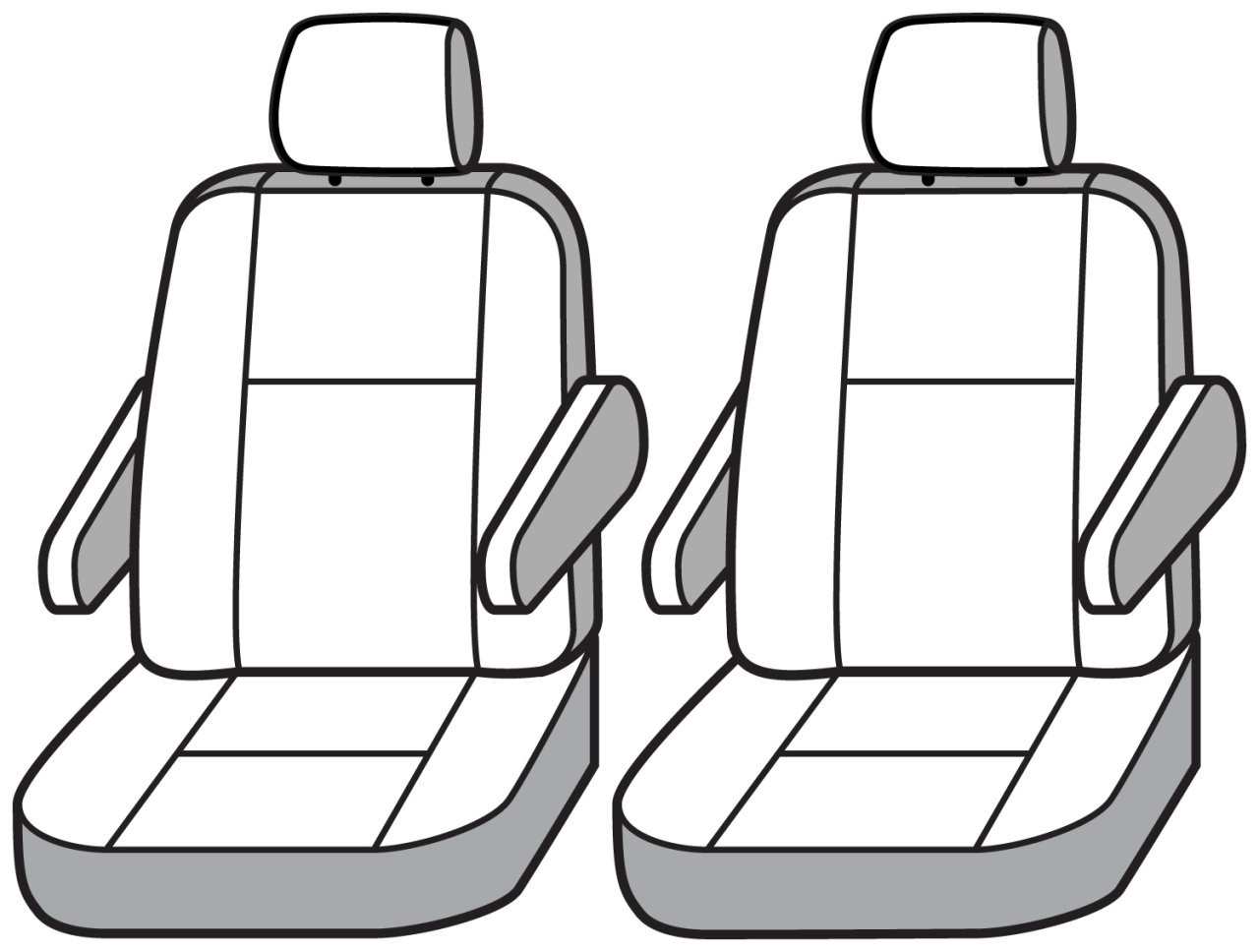 Covercraft SeatSaver Custom Seat Cover - Polycotton Charcoal (SS8511PCCH) — front view
