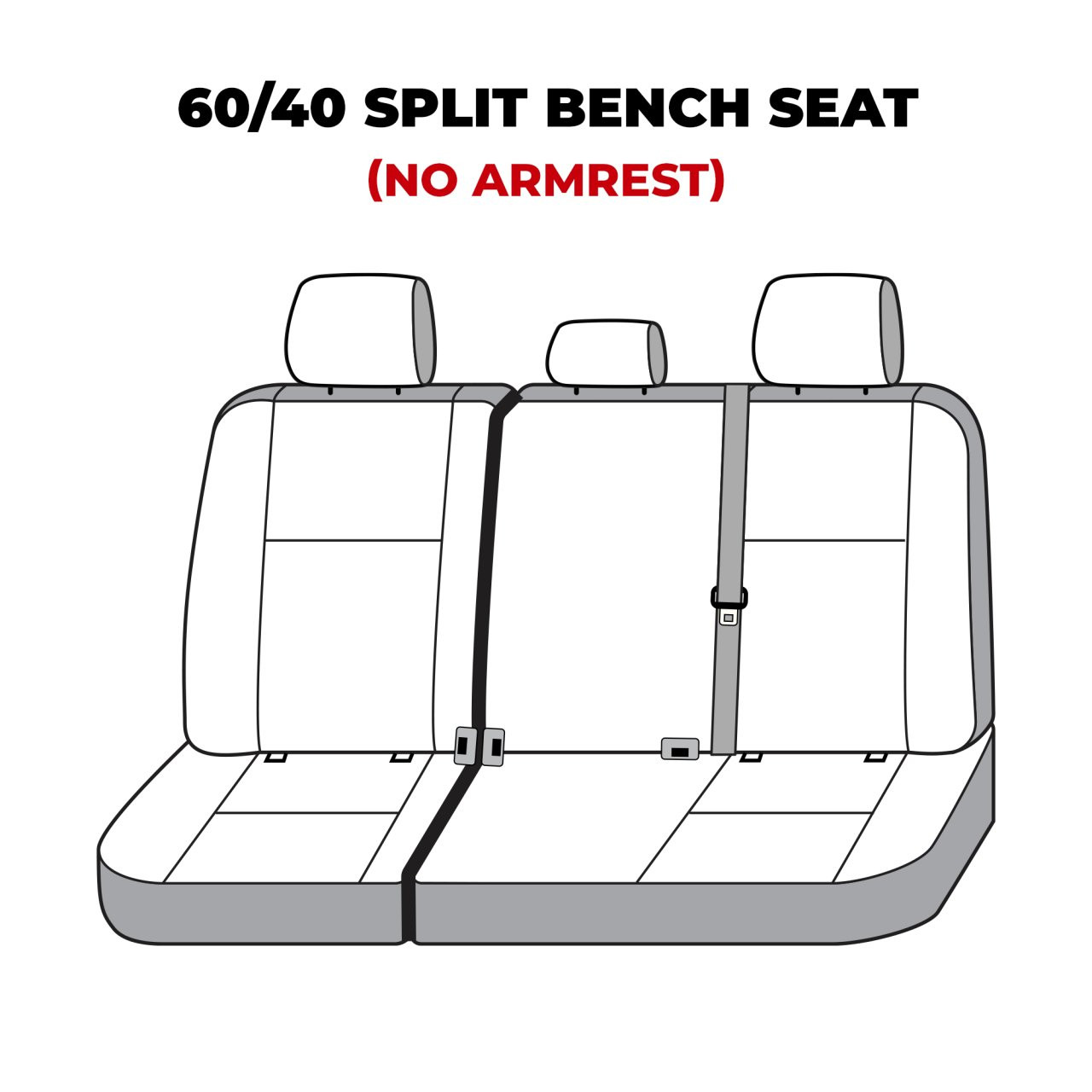 Covercraft SeatSaver Custom Seat Cover - Waterproof Grey (SS8542WFGY) — front view