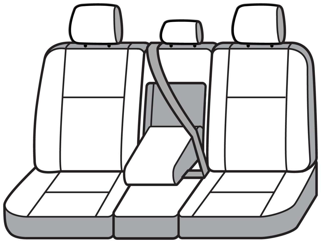 Covercraft SeatSaver Custom Seat Cover - Waterproof Grey (SS8540WFGY) — front view
