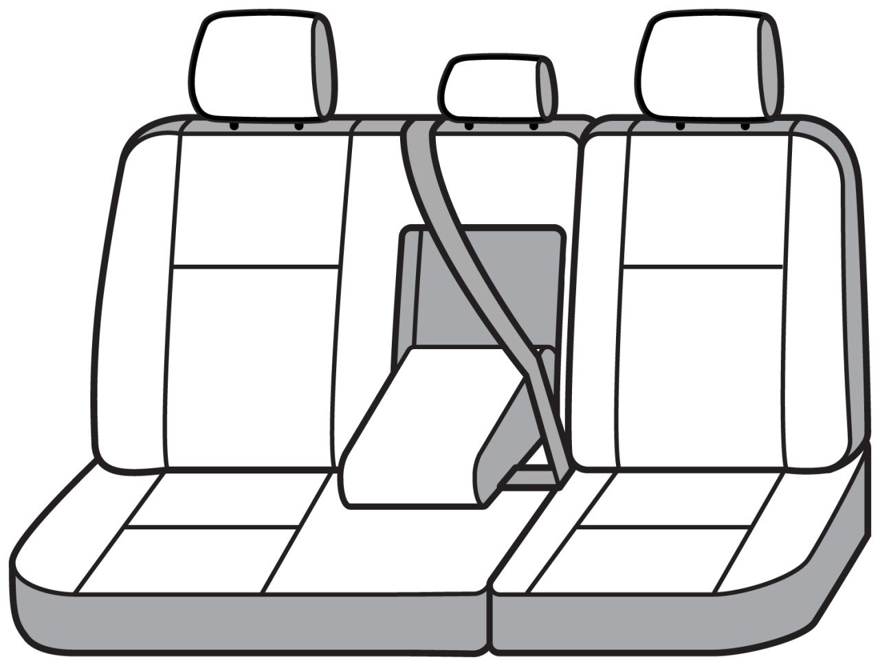 Covercraft SeatSaver Custom Seat Cover - Polycotton Charcoal (SS8539PCCH) — front view