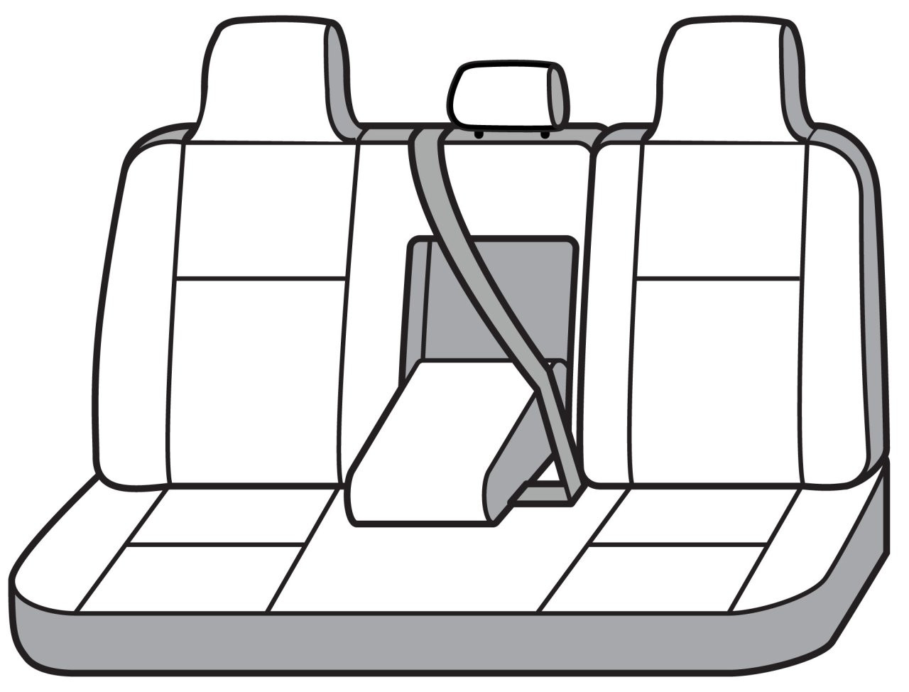 Covercraft SeatSaver Custom Seat Cover - Waterproof Grey (SS8568WFGY) — front view