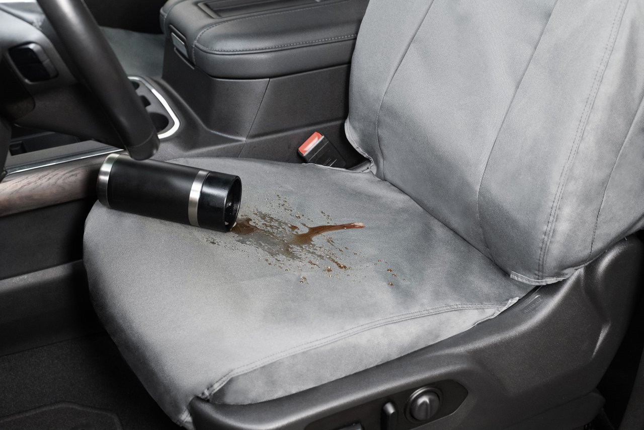 Covercraft SeatSaver Custom Seat Cover - Waterproof Grey (SS8544WFGY) — front view