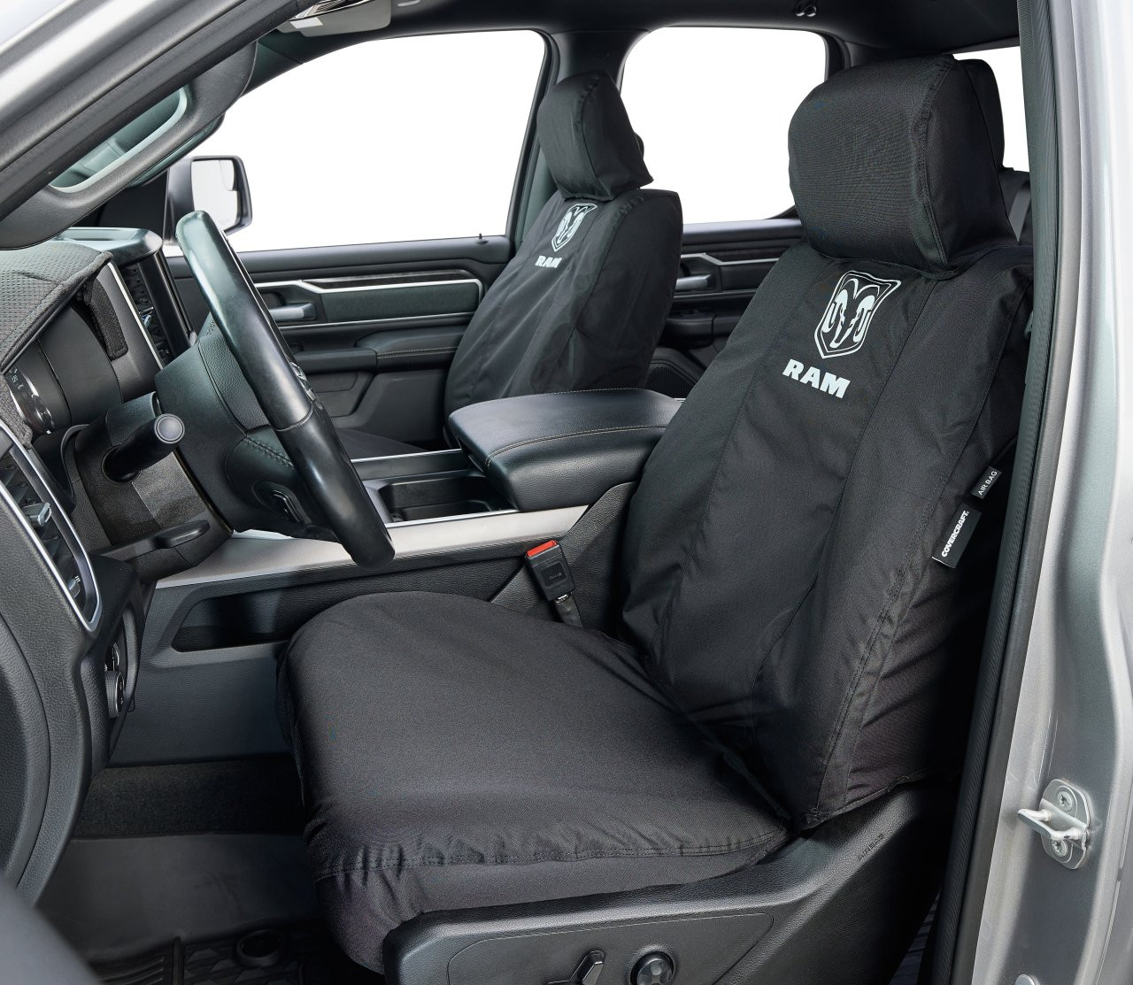 Covercraft Endura RAM Logo SeatSaver Custom Seat Covers - Black — primary image