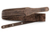 Taylor 2.5" Element Distressed Leather Guitar Strap - Dark Brown #4114-25