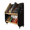 A&S Crafted Products The Session-Pro Double-Stack Hybrid Mobile Guitar & Case Shelf Racks