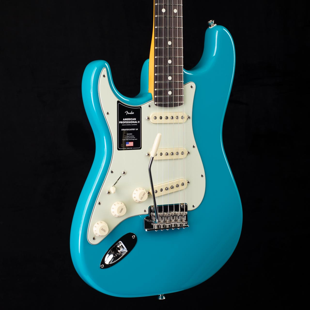 Fender American Professional II Stratocaster Lefty Miami Blue 493