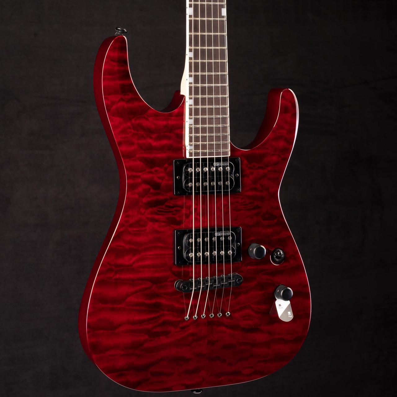 ESP LTD MH-200QM NT See Thru Black Cherry 429 at Moore Guitars