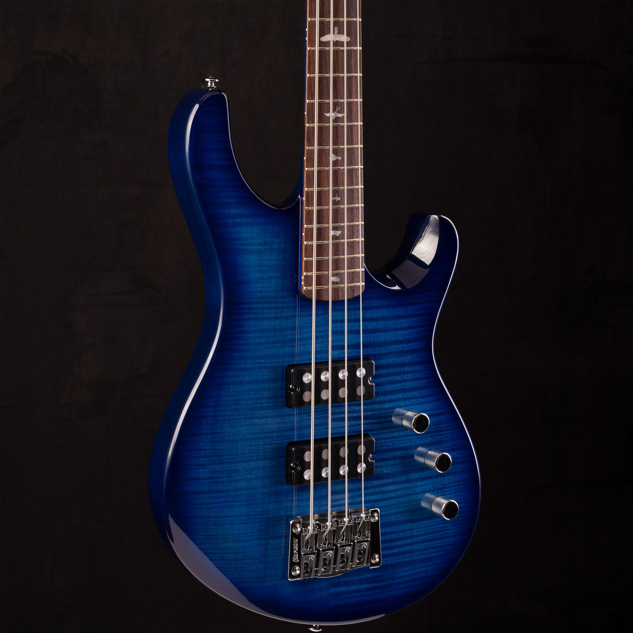 PRS SE Kingfisher Bass Faded Blue Wrap Around Burst 093