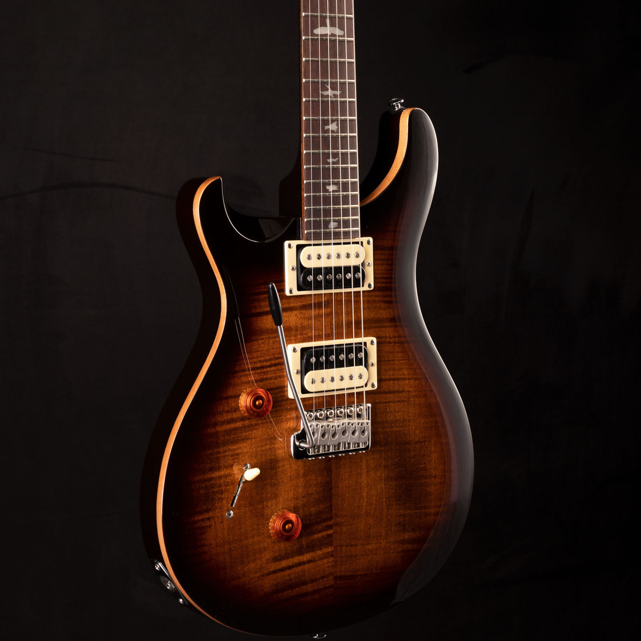 PRS SE Custom 24 Lefty Black Gold Burst 645 at Moore Guitars