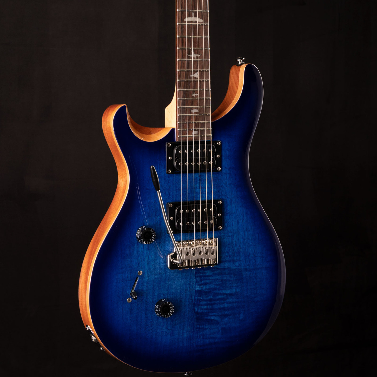 PRS SE Custom 24 Lefty Faded Blue Burst 204 at Moore Guitars